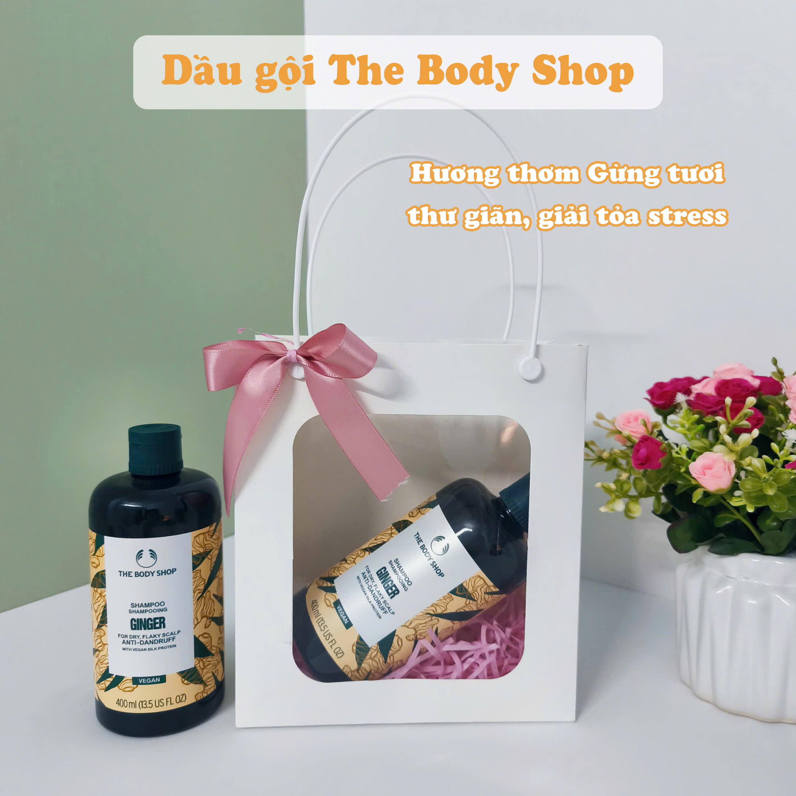 Dầu gội xả gừng The Body Shop ginger scalp care shampoo 400ml