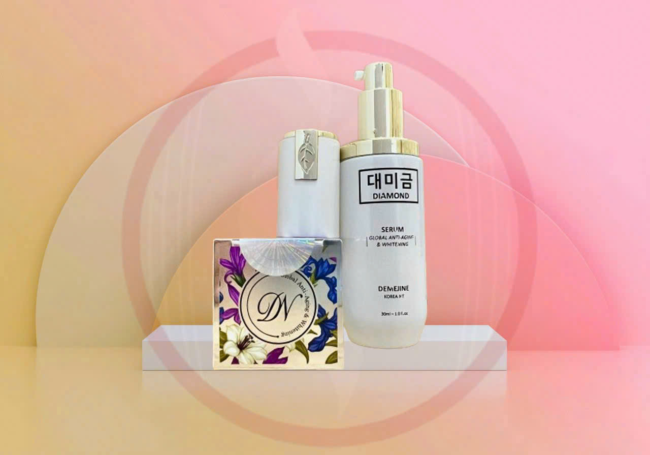 [Chính Hãng] Combo kem dưỡng trắng da hồng hào - tinh chất serum dưỡng bóng nền da chuyên sâu Korea cho phụ nữ - Women, Skincare