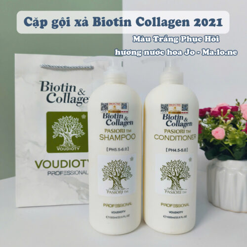 Dầu gội và dầu xả Biotin Collagen Voudioty Pasiori , 1000ml