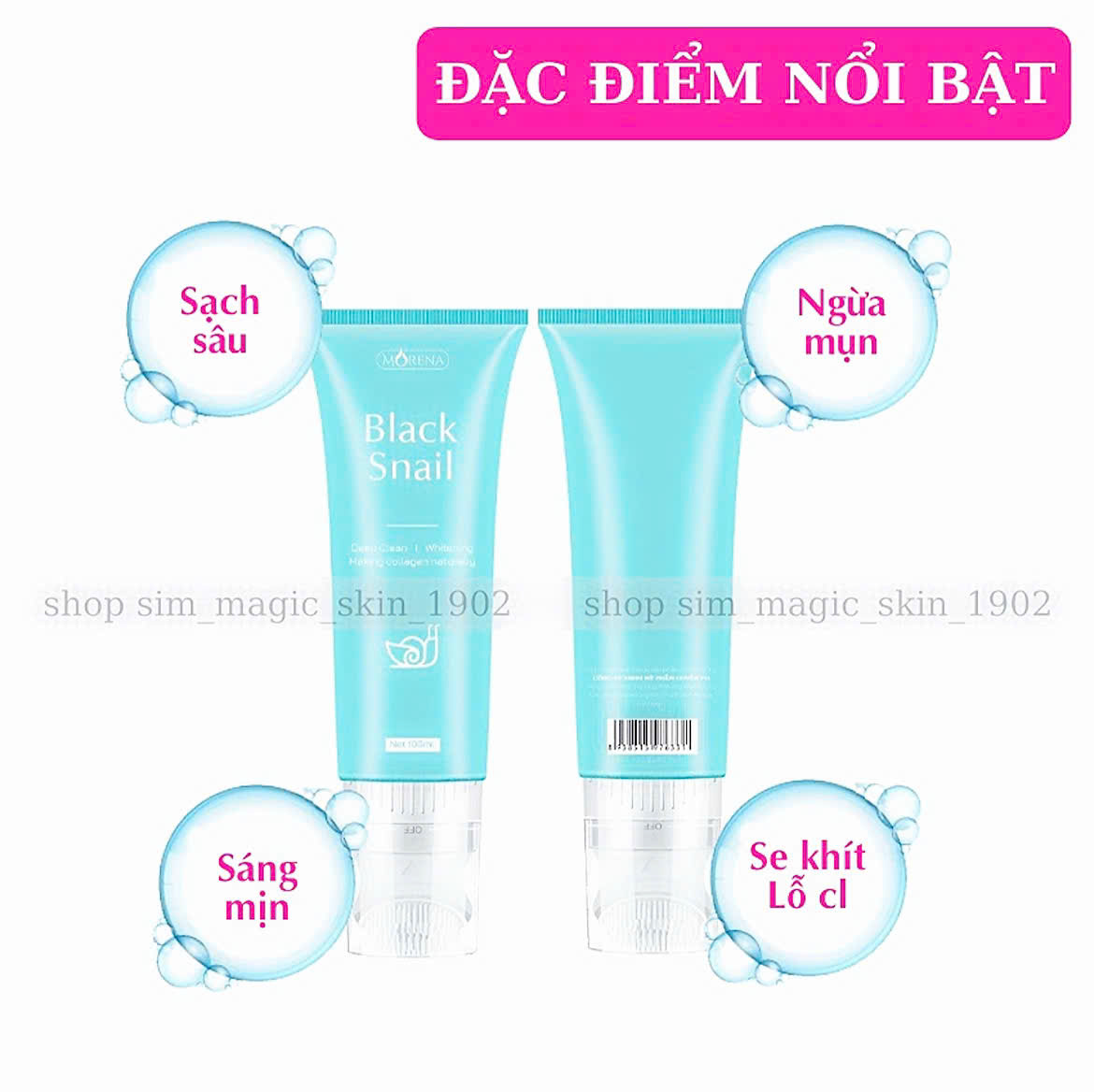 Sữa Rửa Mặt Tinh Chất Ốc Sên Đen Hàn Quốc Black Snail