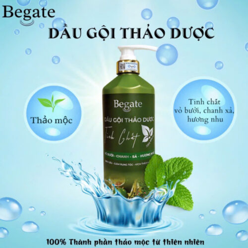 Dầu gội - xả Cặp Thảo dược kích thích mọc tóc Begate 1000ml