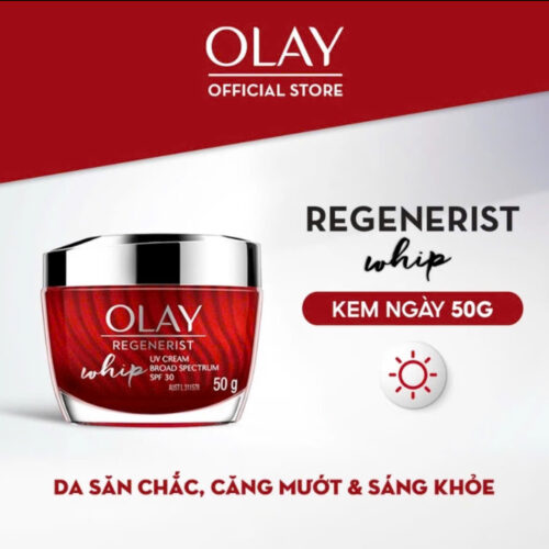 Kem Dưỡng Ban Ngày OLAY REGENERIST Căng Mướt, Sáng Khỏe & Phục Hồi Dấu Hiệu Lão Hóa Ngăn Tia UV SPF 30 WHIP 50G