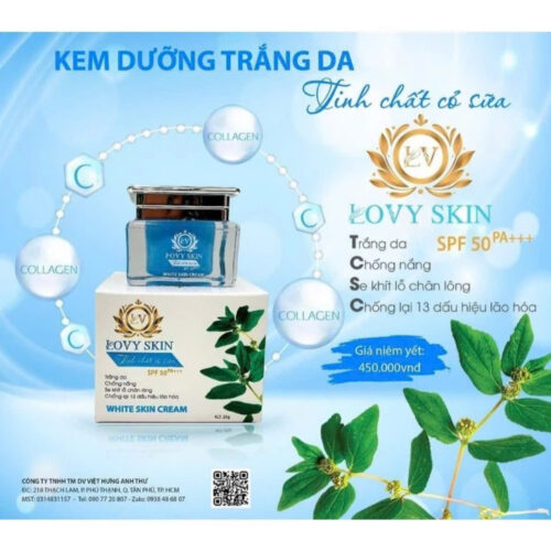 kem dưỡng trắng da phục hồi làn da hư tổn dành cho da nhạy cảm - lovy skin