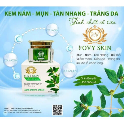 kem chuyên trị nám tàn nhang đôi mồi dưỡng trắng da lovy skin