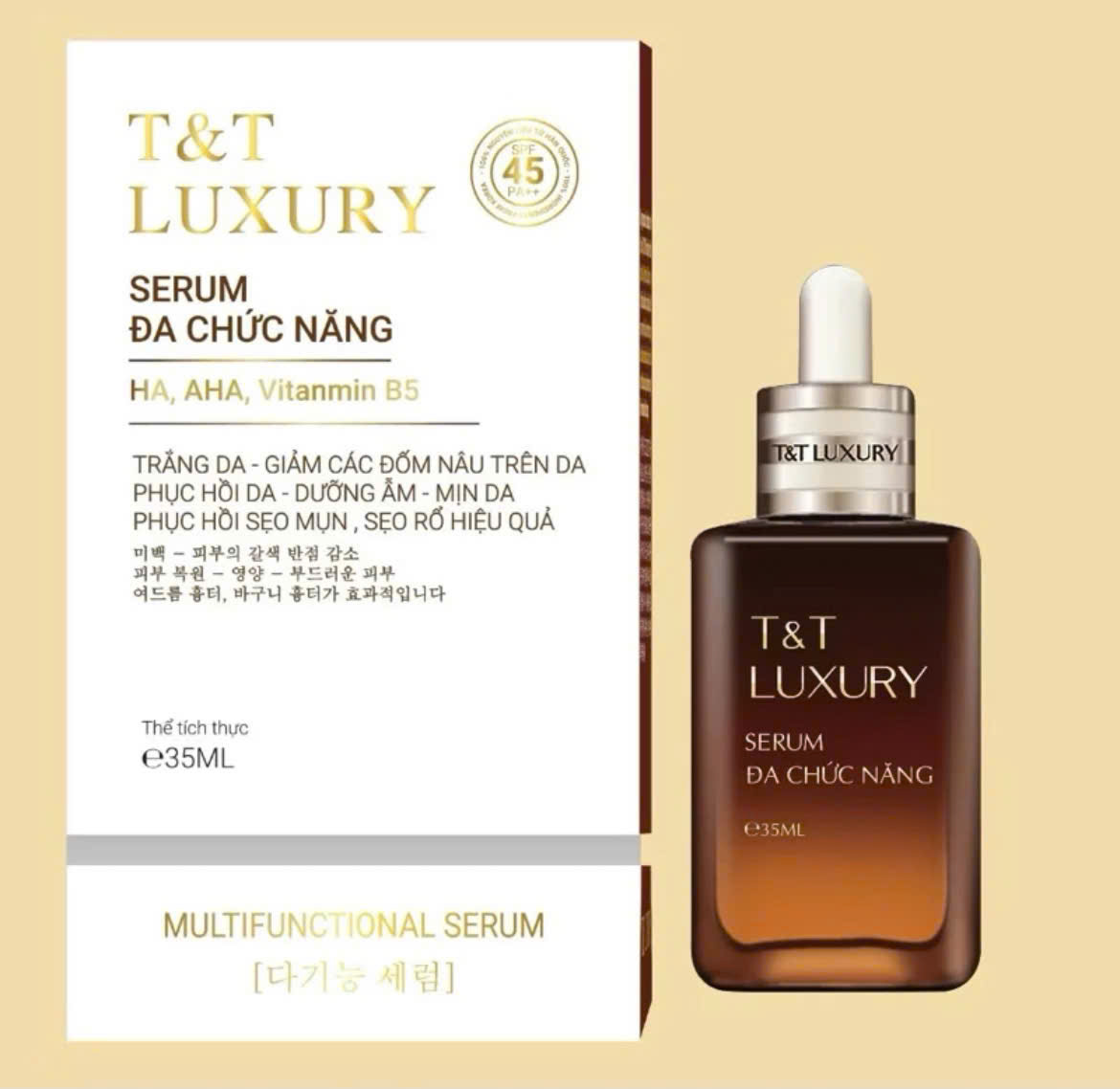 Serum đa chức năng trắng da - phục hồi da - dưỡng ẩm, mịn da T&T LUXURY