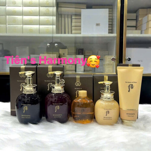 bộ sản phẩm chăm sóc cơ thể WHOOSPA gồm 5 sản phẩm