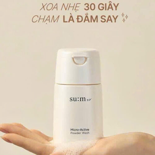 Sữa Rửa Mặt Dạng Bột Su:m37 Micro Active Powde sạch sâu sáng bóng da tức thì r Wash 60g