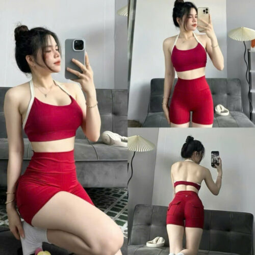 Áo Bra Viền màu Hở Lưng kèm mút Tập ( k kèm quần) loại 1 